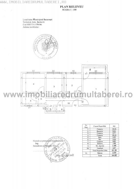 vanzare apartament 3 camere, Favorit, cf 1, decomandat, etaj 3/10, bloc 1980,        pret 90.000 EUR