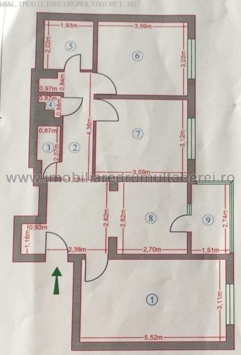 vanzare apartament 3 camere, 1 Mai, Ghencea, cf 1, decomandat, parter/8, balcon, 2 gr.sanitare,       pret 70.000 EUR