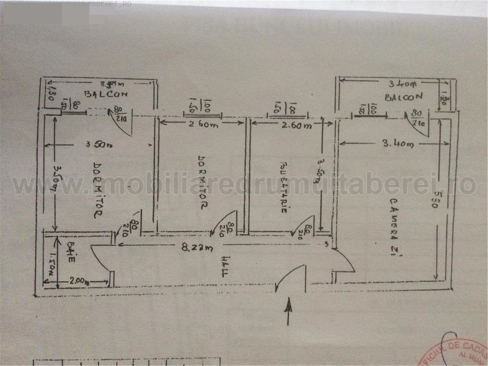 vanzare apartament 3 camere, Timisoara, Frigocom, cf 1, decomandat, etaj 9/10, bloc 1977,    pret 65.000 EUR