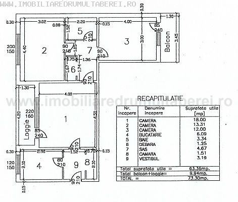 vanzare apartament 3 camere, Valea Ialomitei, cf 1, etaj 10/10, cu imbunatatiri,     pret 56.500 EUR