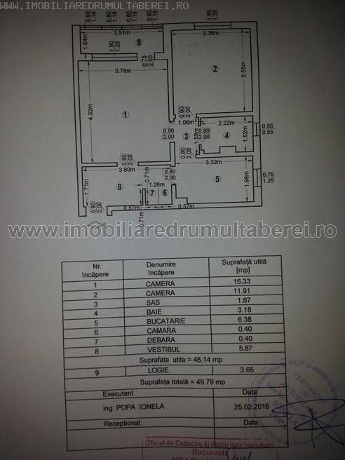 vanzare apartament 2 camere, Favorit, cf 1, etaj 10/10,      pret 57.000 EUR