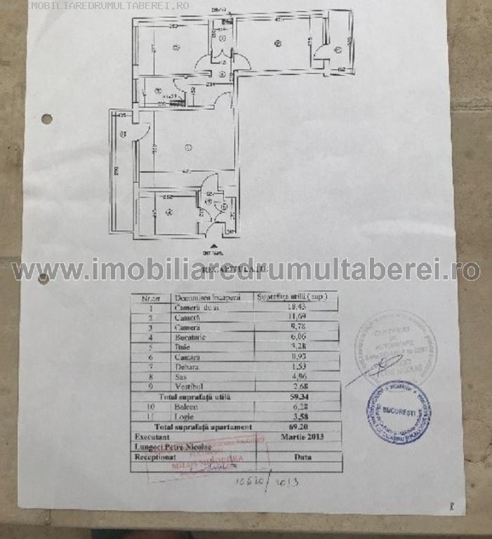 vanzare apartament 3 camere, Timisoara, cf 1, etaj 3/8, semidecomandat, liber,       pret 62.000 EUR