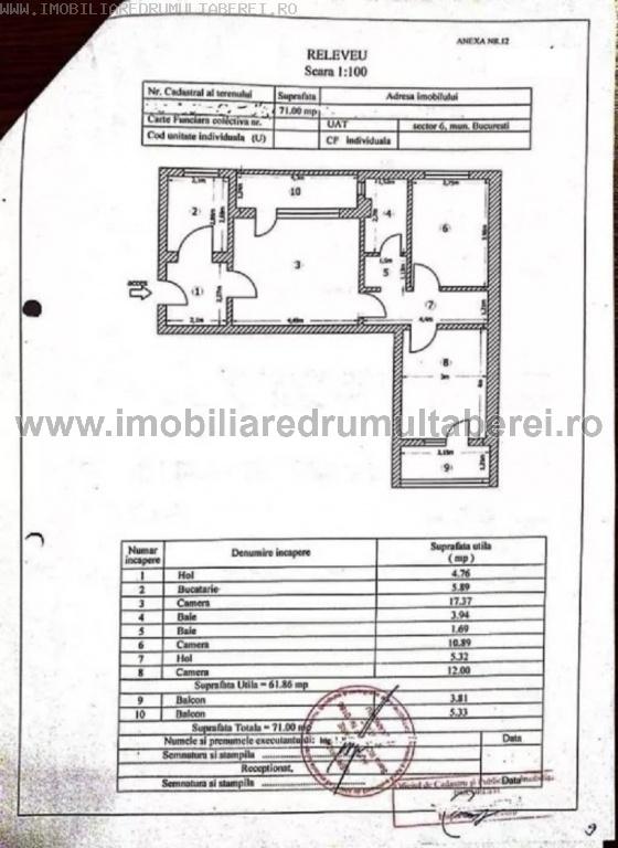 vanzare apartament 3 camere, Moghioros, cf 1, parter/8, semidecomandat, liber,          pret 70.000 EUR