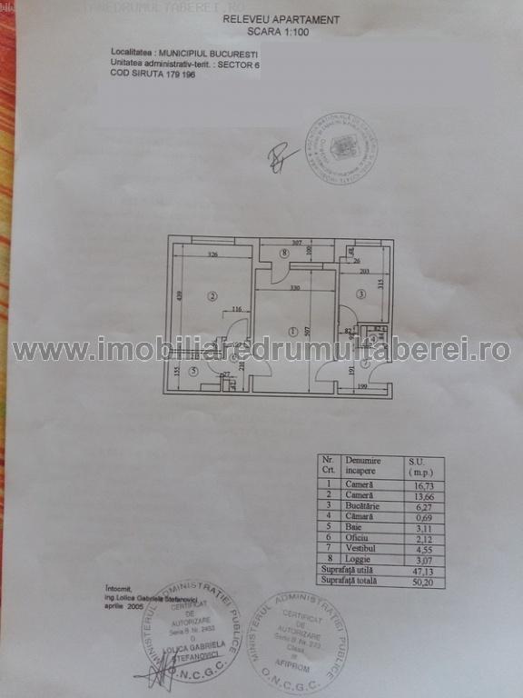 vanzare apartament 2 camere, Bucla, cf 1, etaj 8/10, semidecomandat, liber,        pret 55.000 EUR