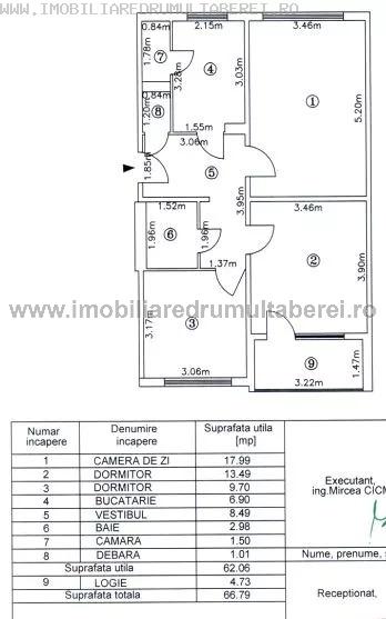 vanzare apartament 3 camere, Timisoara, Frigocom, cf 1, decomandat, etaj 3/4, renovat,        pret 78.000 EUR