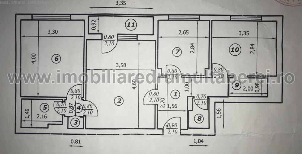 vanzare apartament 3 camere, Bucla, Parc Moghioros, cf 1, etaj 9/10, semidecomandat, cu imbunatatiri,         pret 71.500 EUR