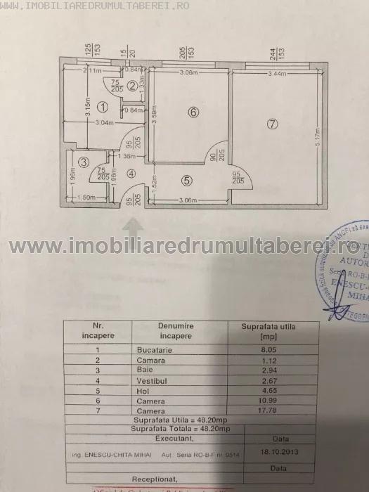 vanzare apartament 2 camere, Parc Moghioros, cf 1, decomandat, etaj 1/4, renovat, liber,        pret 64.000 EUR
