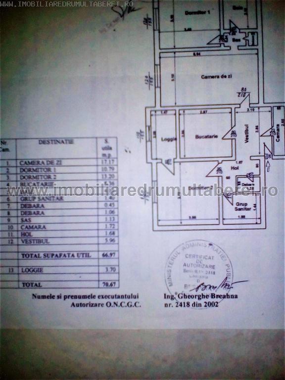 vanzare apartament 3 camere, 1 Mai, Ghencea, cf 1, etaj 8/8, semidecomandat, bloc 1982,       pret 66.000 EUR
