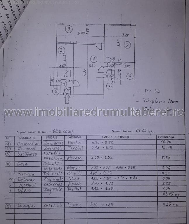 vanzare apartament 2 camere, Razoare, Hosimin, cf 1, etaj 3/3, semidecomandat,       pret 58.000 EUR