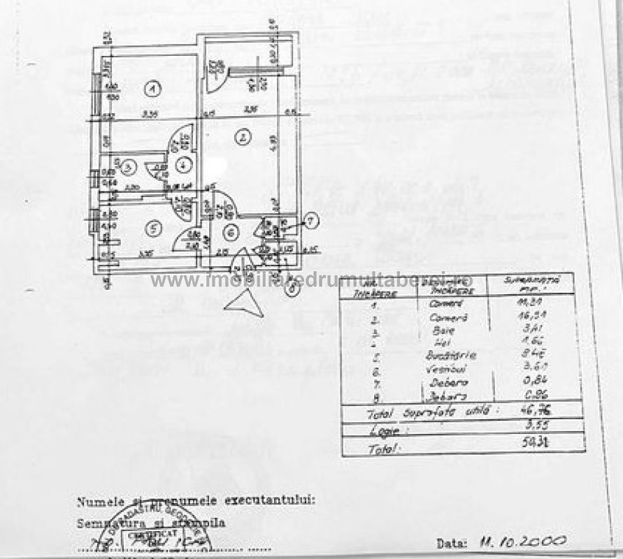 vanzare apartament 2 camere, Favorit, cf 1, etaj 9/10, circular, mobilat,          pret 99.500 EUR
