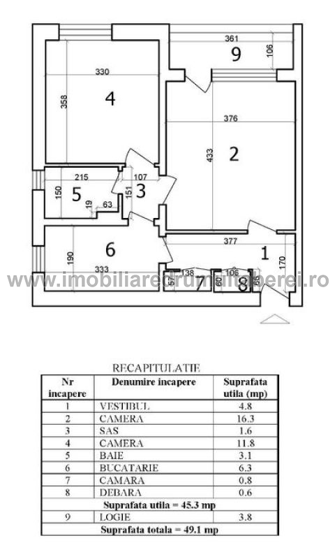 vanzare apartament 2 camere, Romancierilor, Metrou, cf 1, etaj 6/10, circular, bloc reabilitat,         pret 90.000 EUR