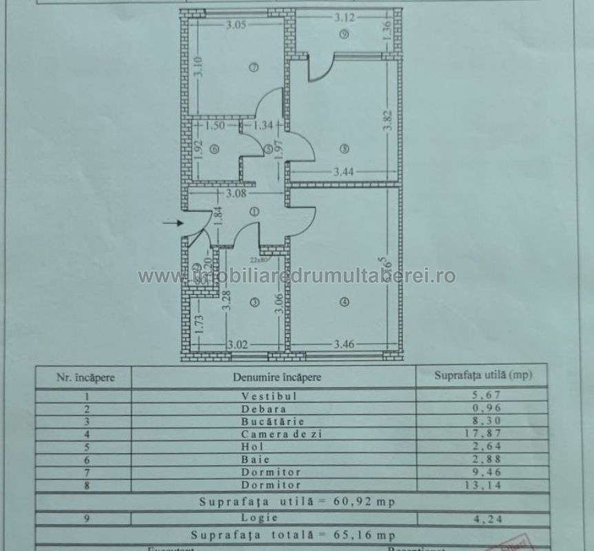 vanzare apartament 3 camere, Raul Doamnei, Metrou, cf 1, decomandat, etaj 1/4, renovat,         pret 138.000 EUR