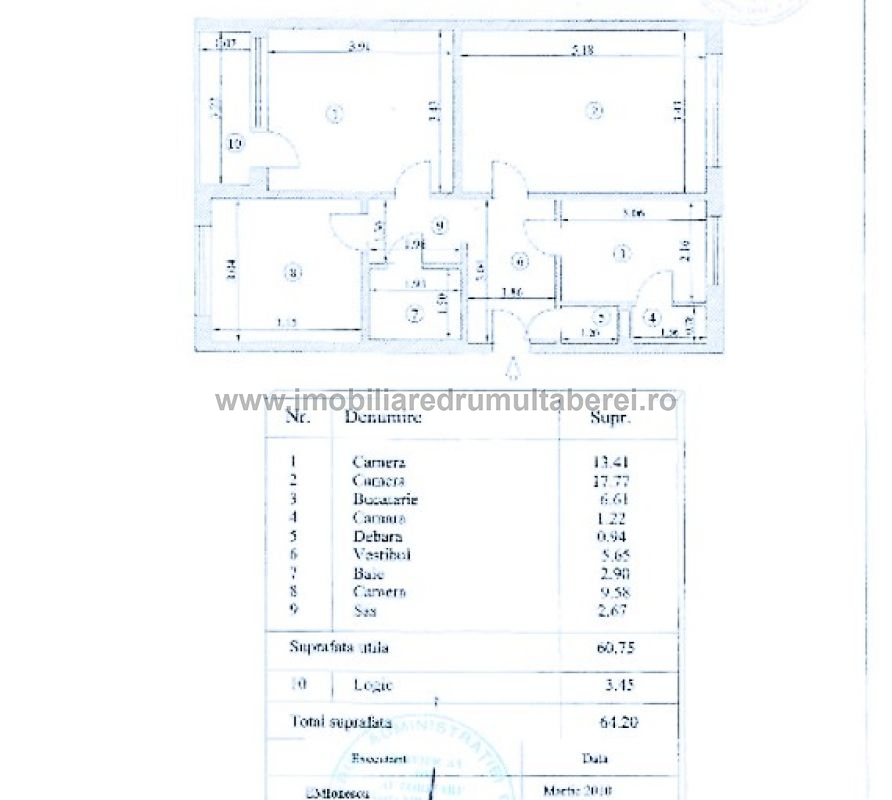 vanzare apartament 3 camere, Romancierilor, Metrou, cf 1, decomandat, etaj 4/4, liber,         pret 110.000 EUR