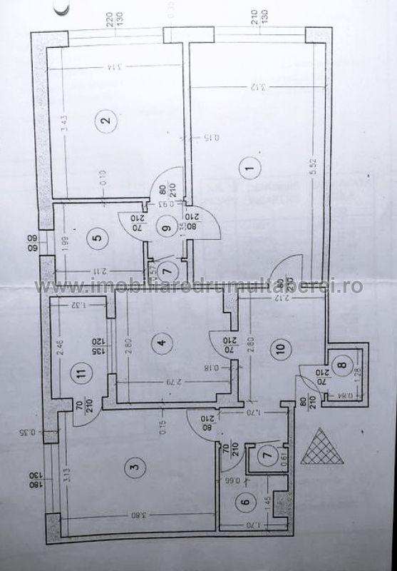 vanzare apartament 3 camere, 1 Mai, Ghencea, cf 1, etaj 3/8, semidecomandat, 2 bai,           pret 136.000 EUR